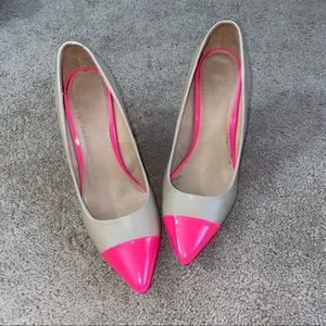 Nude and pink heels